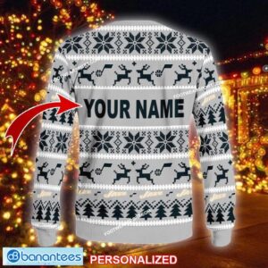 NEW Eggnog Utah Jazz Knitted Christmas Sweater Gift For Adult Custom Name - NBA Utah Jazz Ugly Christmas Sweater For Men And Women Photo 2
