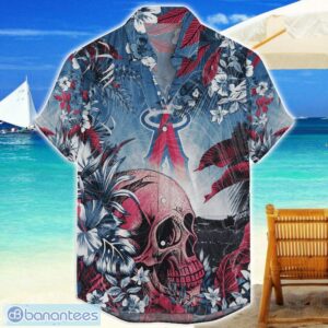Los Angeles Angels Tropical Skull Halloween 3D Hawaiian Shirt For Men Women MLB Fans Product Photo 1