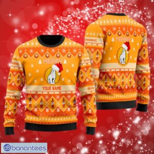 Merry Santa Hat Bundaberg Rum Custom Name Ugly Christmas Sweater Print Full Product Photo 1