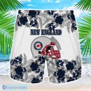 New England Team Hawaiian And Shorts All Printed Beach Set For Fans Custom Name Product Photo 2