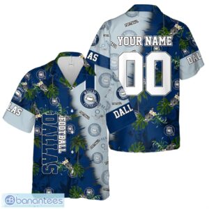 Dallas Football Team Hawaiian Shirt And Shorts Custom Name Number Tropical Style Hawaiian Shirt Product Photo 1