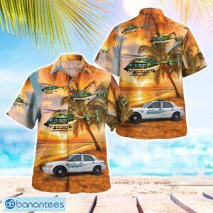 Sonoma County Sheriff Helicopter BELL 407 & Car 3D Hawaiian Shirt Product Photo 1