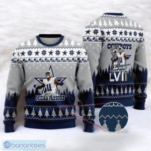 Dallas Cowboys Micah Parsons #11 Super Bowl LVII 2023 Champions Sport Player 3D Ugly Christmas Sweater Product Photo 1