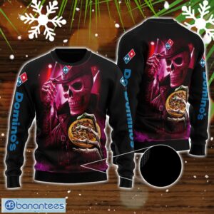 Skull Domino's Pizza All Over Print 3D Sweater For Men And Women Product Photo 1