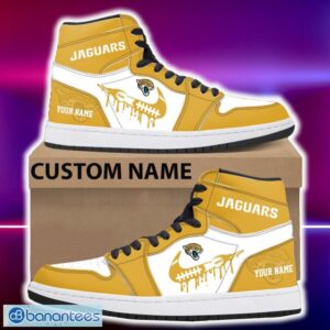 Jacksonville Jaguars Air Jordan Hightop Shoes New Custom Name For Fans Gift Sneaker - Jacksonville Jaguars Air Jordan Hightop Shoes Photo 4