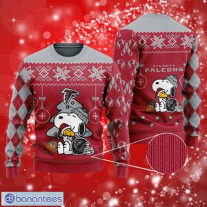 NFL Atlanta Falcons Funny Charlie Brown Peanuts Snoopy Christmas Full Over Print Gifts Christmas 3D Sweater Shirt Product Photo 1