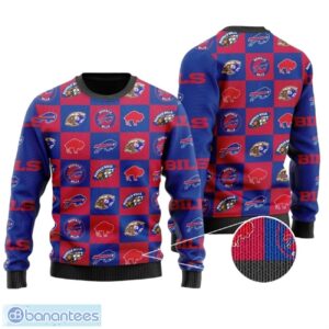 Buffalo Bills Sweater Shirt Logo Checkered Flannel NFL Christmas All Over Print Sweater Product Photo 1