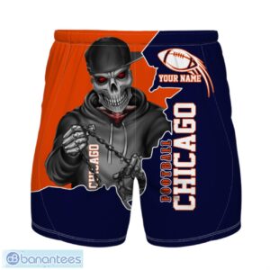 Chicago Football Team Hawaiian Shirt And Shorts Personalized Name And Number For Fans Product Photo 2
