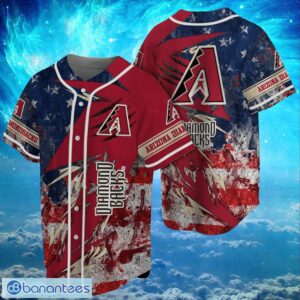 MLB Arizona Diamondbacks Logo Design US Flag Gifts Baseball Jersey Shirt Full Print Product Photo 1