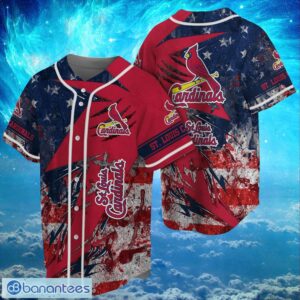 MLB St. Louis Cardinals Logo Design US Flag Gifts Baseball Jersey Shirt Full Print Product Photo 1