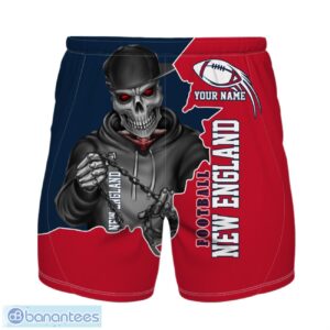 New England Football Team Hawaiian Shirt And Shorts Personalized Name And Number For Fans Product Photo 2