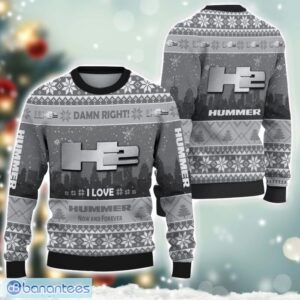 H2 Hummer Damn Right I Lover H2 Hummer Now And Forever 3D Ugly Christmas Sweater Christmas Gift Product Photo 1