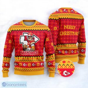 Kansas City Chiefs Patrick Mahomes Allen Merry Xmas Sport Player 3D Ugly Christmas Sweater Product Photo 1