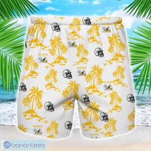 Coconut design Logo Los Angeles Team Hawaiian And Shorts All Printed Beach Set For Fans Custom Name Yellow Product Photo 2