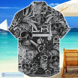 Los Angeles Kings Flower and Skull Hawaiian Shirt NHL Team Halloween Shirt Product Photo 1