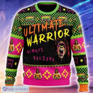 Ultimate Warrior Always Believe Wrestler Ugly Christmas 3D Sweater Trending Holidays For Men Women Fans - Ultimate Warrior Always Believe Wrestler Ugly Christmas Sweater_1