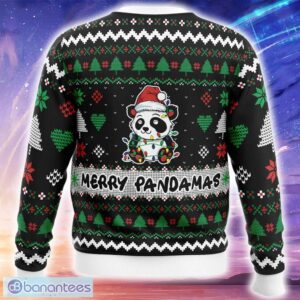 Merry Pandamas Pop Culture Knitted Christmas Sweater Trending Holidays For Men Women Fans - Merry Pandamas Pop Culture Ugly Christmas Sweater_2