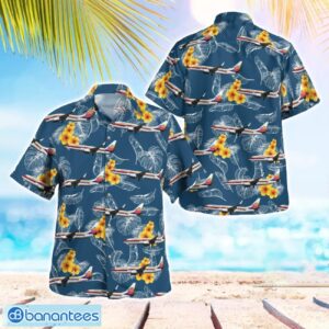 N917NN American Airlines AirCal Heritage Livery 3D Hawaiian Shirt Product Photo 1