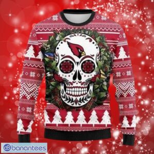 NFL Arizona Cardinals Skull Flower Christmas Full Over Print Gifts Christmas 3D Sweater Shirt Product Photo 1
