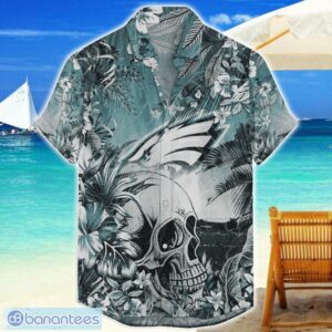 Philadelphia Eagles Tropical Skull Halloween 3D Hawaiian Shirt For Men Women NFL Fans Product Photo 1