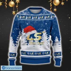 LS Tractor Car For Fans 3D Sweater Ugly Christmas Santa Hat Tree Gift For Men Women - LS Tractor Ugly Christmas Sweater_2