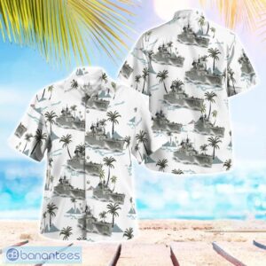 Royal Australian Navy HMAS Derwent (DE 49) White Hawaiian Shirt Product Photo 1