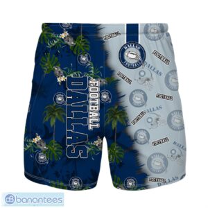 Dallas Football Team Hawaiian Shirt And Shorts Custom Name Number Tropical Style Hawaiian Shirt Product Photo 2