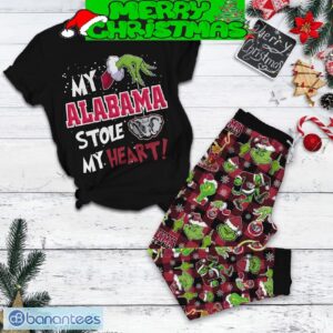 My Alabama Stole My Heart Grinch Pajamas Set Gift Family - My Alabama Stole My Heart Grinch Pajamas Set-1