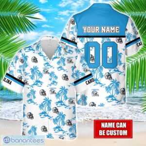 Coconut design Logo Carolina Team Hawaiian And Shorts All Printed Beach Set For Fans Custom Name Product Photo 1