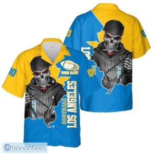 Los Angeles Football Team Hawaiian Shirt And Shorts Personalized Name And Number For Fans Product Photo 1