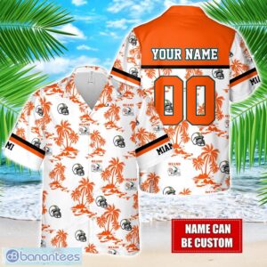 Coconut design Logo Miami Team Hawaiian And Shorts All Printed Beach Set For Fans Custom Name Product Photo 1