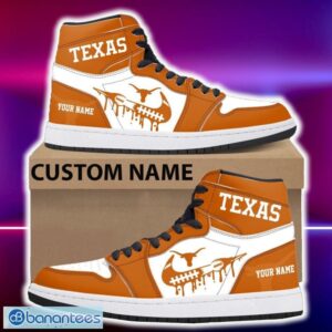 Texas Longhorns Air Jordan Hightop Shoes New Custom Name For Fans Gift Sneaker - Texas Longhorns Air Jordan Hightop Shoes Photo 4