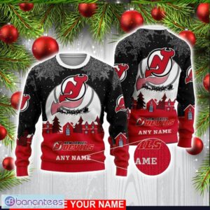 Custom Name NHL New Jersey Devils 3D Sweater Christmas Holiday Gift Product Photo 1