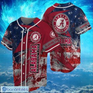 NCAA Alabama Crimson Tide Logo Design Baseball Jersay Shirt Full Print Product Photo 1