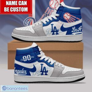 Los Angeles Dodgers Custom Name Number Limited Air Jordan Hightop Shoes JD1 Sneakers Product Photo 1