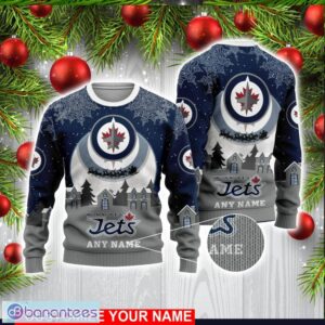 Custom Name NHL Winnipeg Jets 3D Sweater Christmas Holiday Gift Product Photo 1