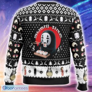 Sushi Time No Face Spirited Away Ugly Christmas 3D Sweater Trending Holidays For Men Women Fans - Sushi Time No Face Spirited Away Ugly Christmas Sweater_2