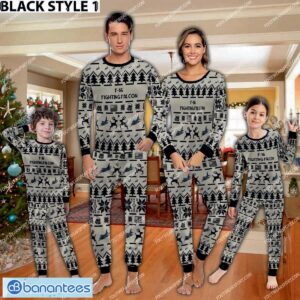 F-16 Fighting Falcon F16 Aircraft Pajamas Set Men Women Children Christmas - F-16 Fighting Falcon F16 Aircraft Pajamas Set Family Photo Black
