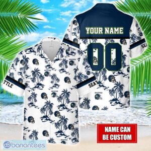 Coconut design Logo Seattle Team Hawaiian And Shorts All Printed Beach Set For Fans Custom Name Product Photo 1