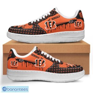 Personalized Name Cincinnati Bengals Drip Air Force Shoes Men Women Sneakers Product Photo 1