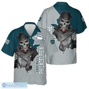Philadelphia Football Team Hawaiian Shirt And Shorts Personalized Name And Number For Fans Product Photo 1