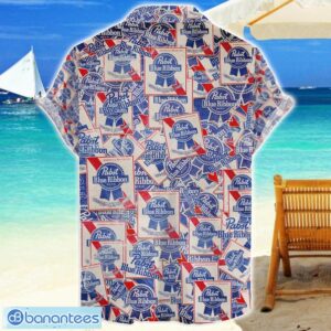 Pabst Blue Ribbon AOP Beer Logo Hawaiian Shirt Summer Gift For Men And Women Product Photo 2