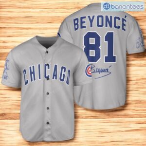 Chicago Cubs Beyonce Baseball Jersey Shirt Gray For Men And Women Product Photo 1