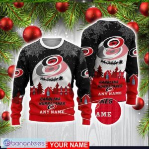 Custom Name NHL Carolina Hurricanes 3D Sweater Christmas Holiday Gift Product Photo 1