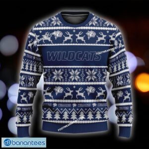 NEW Ribbed New Hampshire Wildcats Ugly Christmas Sweater Gift For Men And Women Custom Name - NCAA2 New Hampshire Wildcats Ugly Christmas Sweater For Men And Women Photo 1