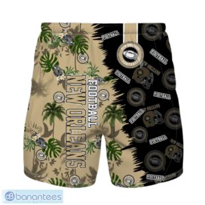 New Orleans Football Team Hawaiian Shirt And Shorts Custom Name Number Tropical Style Hawaiian Shirt Product Photo 2