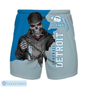 Detroit Football Team Hawaiian Shirt And Shorts Personalized Name And Number For Fans Product Photo 2