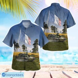 French Army Leclerc Tank In Camouflage Hawaiian Shirt Men Women Beach Shirt Product Photo 1