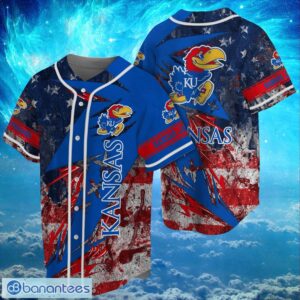 NCAA Kansas Jayhawks Logo Design Baseball Jersay Shirt Full Print Product Photo 1