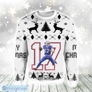 Josh Allen No.17 Buffalo Bills Christmas Gift Ugly Christmas Sweater For Men And Women Product Photo 1